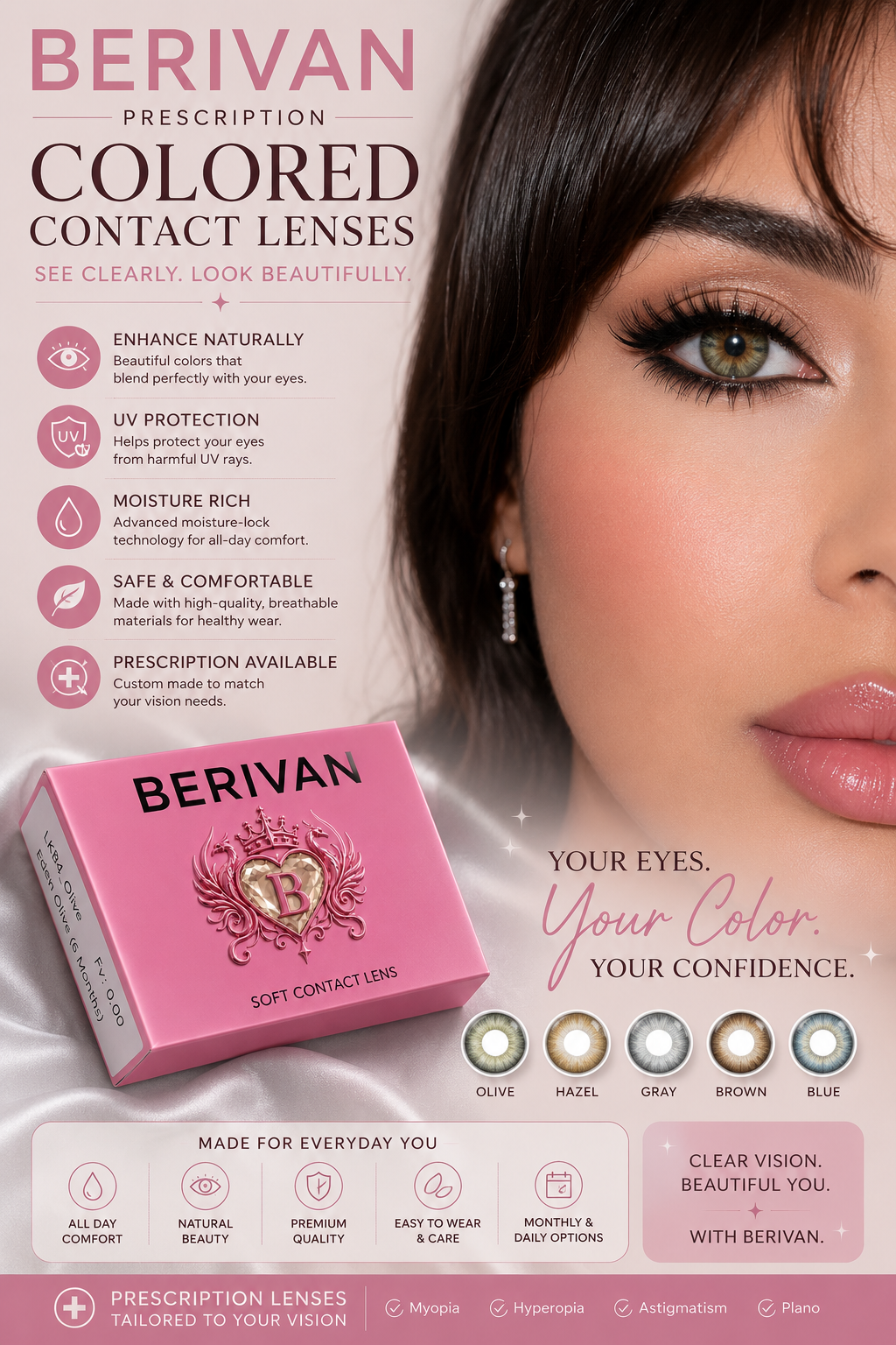 Colored Contact Lenses Olive Green